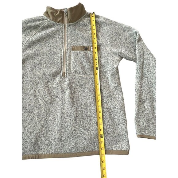 The North Face Gordon Lyons Mens 1/4 Zip Fleece Sweater Tan Size Medium Heather - Picture 10 of 12